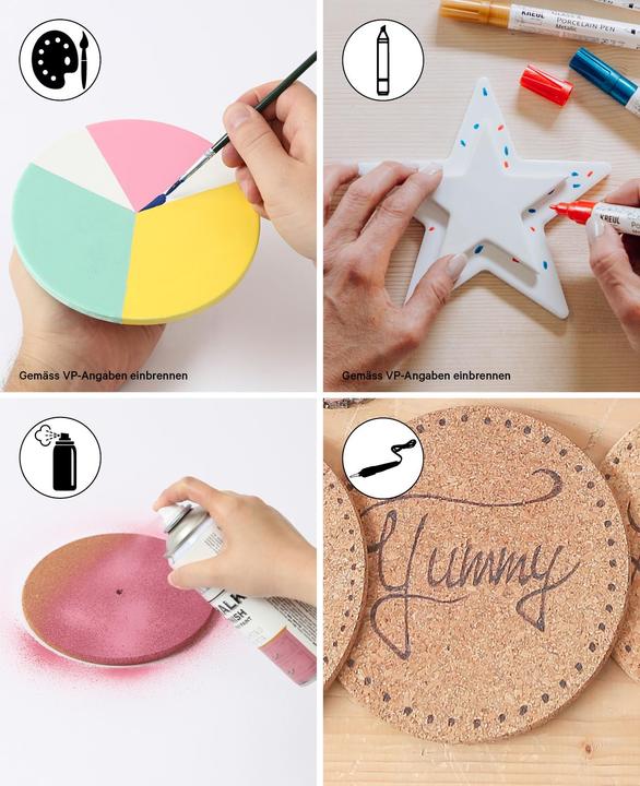 Immagine prodotto I Am Creative Sottopentola in sughero, sottopentola per pentole e padelle, set 5 pezzi. (5 x, Pan coaster)