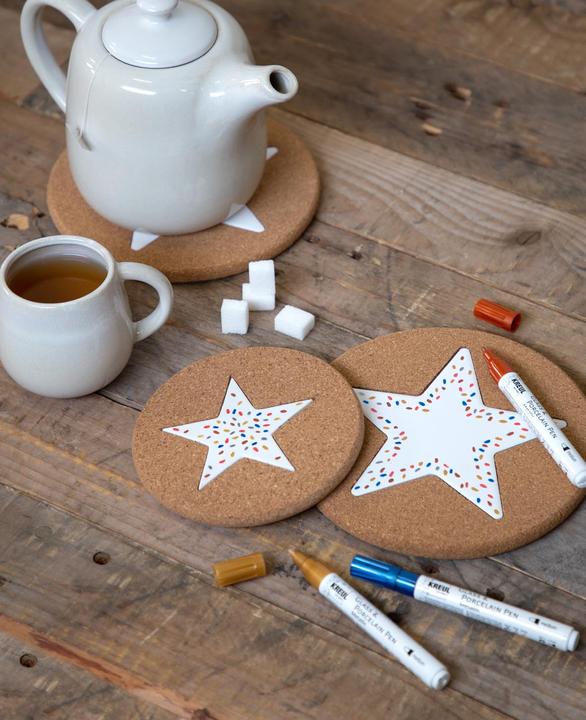 Immagine prodotto I Am Creative Sottopentola in sughero, sottopentola per pentole e padelle, set 5 pezzi. (5 x, Pan coaster)