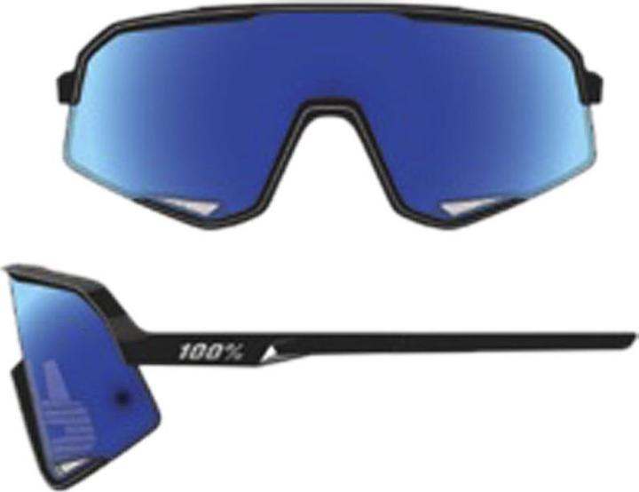 Actual product image 100% Slendale - Matte Black - HiPER Blue Multilayer Mirror L (Mat Black, HiPer blue multilayer mirror)