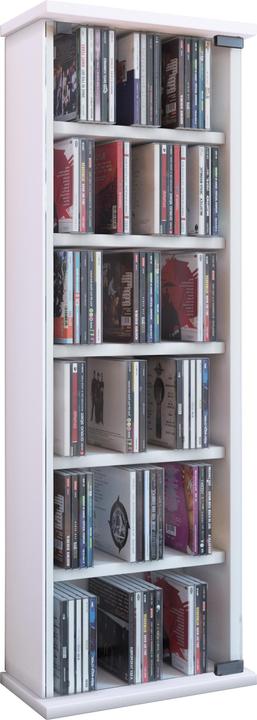 Produktbild VCM Holz CD DVD Stand Regal Vetro mit Glastür (31 x 18 x 92 cm)
