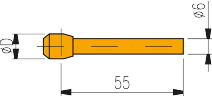 Image du produit tesa Élément de mesure en forme de tonneau 2.2 mm (pour M 3 - M16)