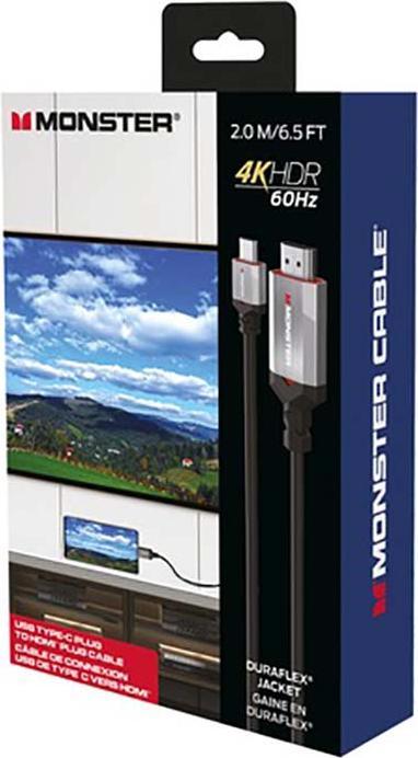 Produktbild Monster Cable USB C Vers HDMI Essentials UHD 4k Hdr 60hz 2m (2 m, HDMI)