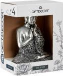 Produktbild Giftdecor sitzender buddha harz hände gross silber