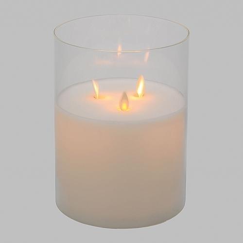 Produktbild Lotti LED Kerze 3 flg weiss 20cm 65475