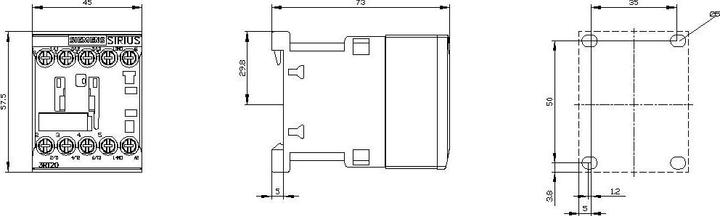 Produktbild Siemens Schütz 4kW 230Vac Größe 00