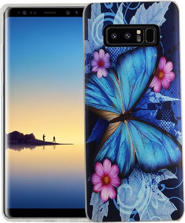 Produktbild König Design Handy Hülle für Samsung Galaxy Note 8 Schmetterling Blau Tasche Case Cover Slim (Samsung Galaxy Note 8)