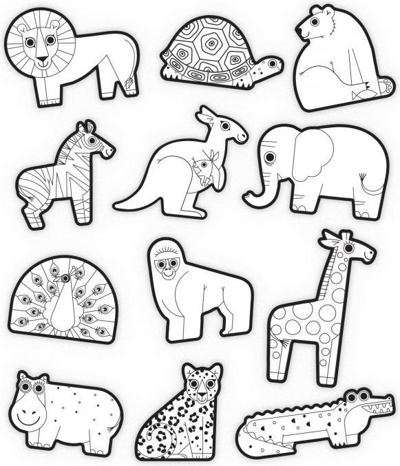 Produktbild Crocodile Creek Coloring Stickers/Animal (20 Teile)