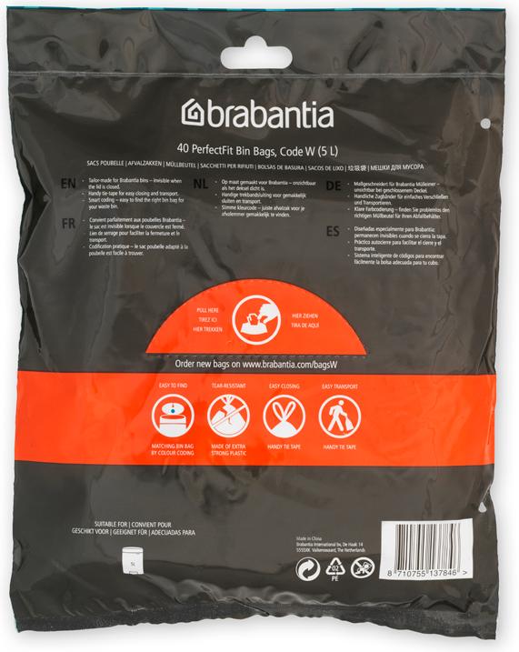 Productafbeelding Brabantia PerfectFit Tassen (40 x, 5 l)
