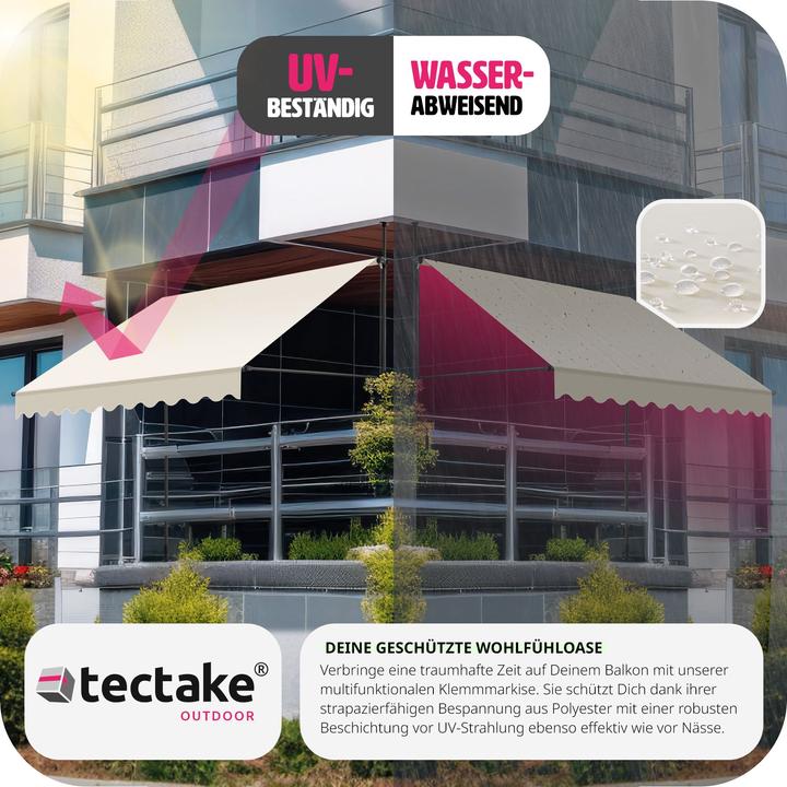 Produktbild tectake Klemmmarkise (3 m)