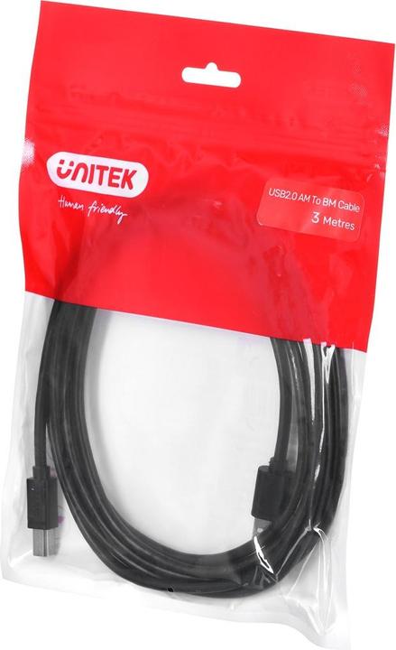 Produktbild Unitek Y-C420GBK USB Kabel USB 2.0 USB A USB B (3 m, USB 2.0)