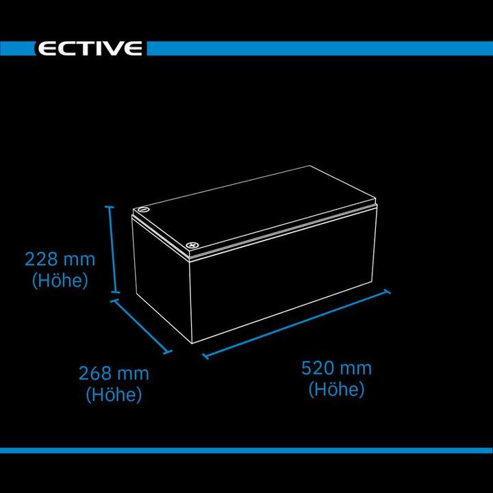 Immagine prodotto Ective 24V 150Ah LiFePo4 batteria di alimentazione Batteria al litio BMS camper LFP BT (24 V, 150 Ah)