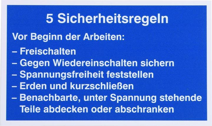 Nährwerte und Zutaten Dehn WuH-Schild 5 Sicherheitsregeln 700057