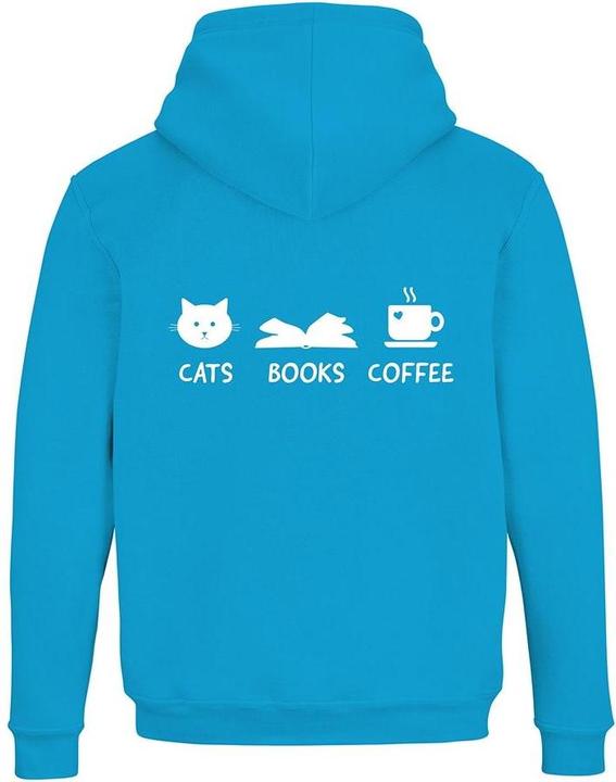 Immagine prodotto Schwesternuhr Felpa con cappuccio Cats Books Coffee Unisex (XXL)