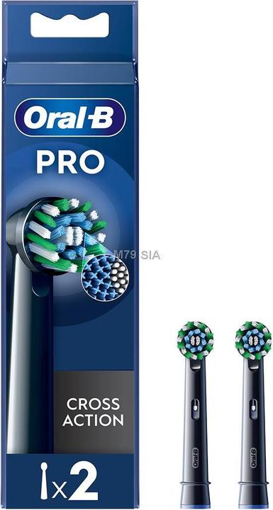 Immagine prodotto Braun Jaunums! el.zobu birstes uzgalis Cross Action, 2 gab, melns (2 x)