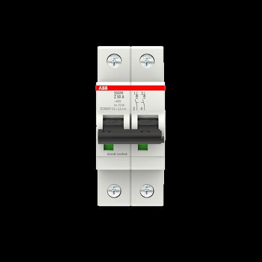 Produktbild ABB S202M-Z50 Sicherungsautomat 50A 2-polig 10kA Z-Charakter