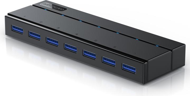 Primewire Aktiver 7 Port USB 3.2 Gen1 Hub mit Netzteil (USB-A, 7 Ports)