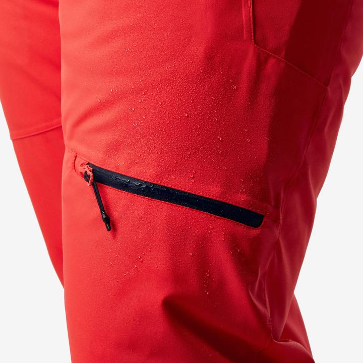 Actual product image Wedze Men's warm and adjustable ski trousers - 500 red (S)