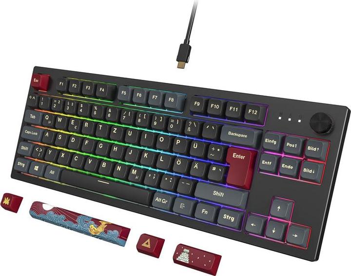 Produktbild Montech MKey TKL Darkness Gaming Tastatur - GateronG Pro 2.0 Brown (DE, Kabelgebunden)
