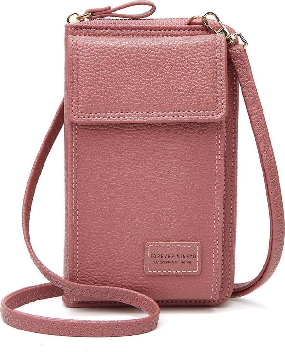 Immagine prodotto Cover-Discount Portafoglio a tracolla con tasca per smartphone rosa