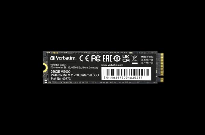 Actual product image Verbatim Vi3000 (256 GB, M.2 2280)