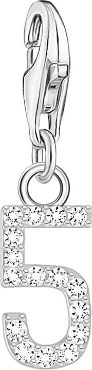 Immagine prodotto Thomas Sabo Ciondolo numero 5 con pietre d'argento bianche (Argento 925)