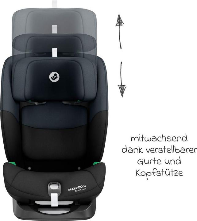 Produktbild Maxi-Cosi Kindersitz Titan S i-Size Tonal Black (Kindersitz, ECE R129/i-Size Norm)