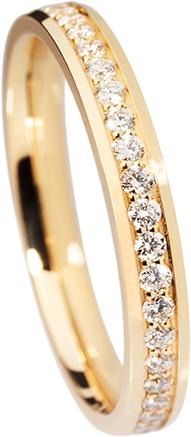 Natsumi Schmuck Diamantring Alliance Gelbgold 18K/750 F/G VS Neon Kanal (50, 750/18 K Gold)