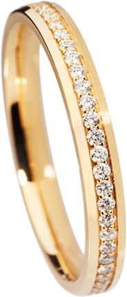 Natsumi Schmuck Diamantring Alliance Gelbgold 18K/750 F/G VS Neon Kanal (50, 750/18 K Gold)