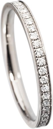 Natsumi Schmuck Diamantring Alliance Weissgold 18K/750 F/G VS Pavefassung (57, 750/18 K Gold)