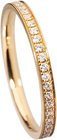 Natsumi Schmuck Diamantring Alliance Gelbgold 18K/750 F/G VS Pavefassung (57, 750/18 K Gold)