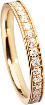 Natsumi Schmuck Diamantring Alliance Gelbgold 18K/750 F/G VS Pavefassung (48, 750/18 K Gold)
