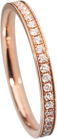 Natsumi Schmuck Diamantring Alliance Rotgold 18K/750 F/G VS Pavefassung (51, 750/18 K Gold)