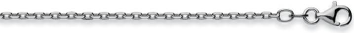 Natsumi Schmuck Halskette Silber 925 Anker Geschliffen 2mm (925 Sterling Silber, 42 cm)
