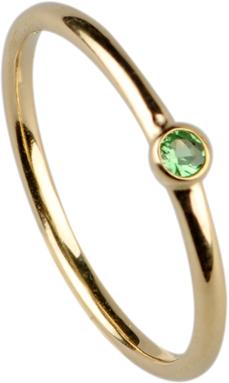 Natsumi Schmuck Ring Silber 925 vergoldet Tsavorit (56, 925 Silber)