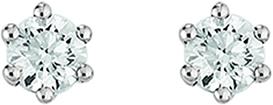Natsumi Schmuck Ohrstecker Diamant Weissgold 18K/750 0.10 ct G si (750/18 K Weissgold)