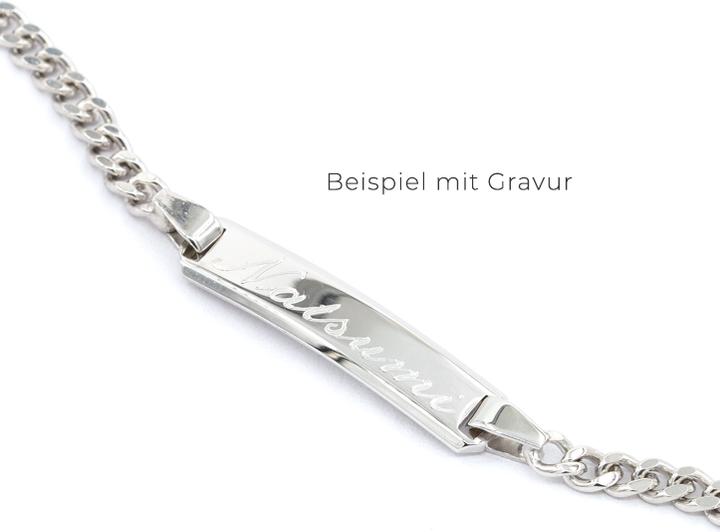 Immagine prodotto Natsumi Schmuck Bracciale ID in argento 925 con serbatoio 21 cm (21 cm, Argento 925)