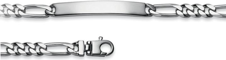 Natsumi Schmuck ID-Bracelet Silber 925 Figaro (21 cm, 925 Sterling Silber)