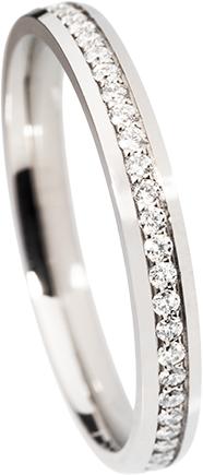 Natsumi Schmuck Diamantring Alliance Weissgold 18K/750 F/G VS Neon Kanal (57, 750/18 K Gold)