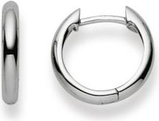 Natsumi Schmuck Klappcreolen Weissgold 18K/750 Ø 13mm Rund (750/18 K Weissgold)