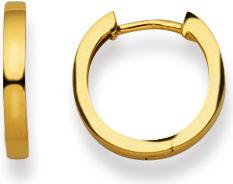 Natsumi Schmuck Klappcreolen Gelbgold 18K/750 Ø 13mm Flach (750/18 K Gelbgold)