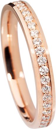 Natsumi Schmuck Diamantring Alliance Rotgold 18K/750 F/G VS Neon Kanal (52, 750/18 K Gold)