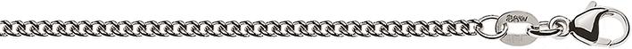 Natsumi Schmuck Halskette Weissgold 18K/750 Rundpanzer 2.1mm (750/18 K Weissgold, 60 cm)