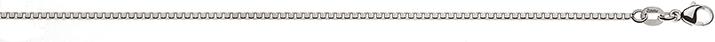 Natsumi Schmuck Halskette Weissgold 18K/750 Venezianer 1.4mm (750/18 K Weissgold, 50 cm)