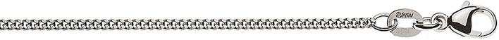 Natsumi Schmuck Halskette Weissgold 14K/585 Panzer 1.6mm (585, 14 K Weissgold, 42 cm)