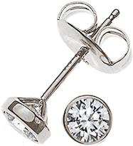 Natsumi Schmuck Ohrstecker Diamant Weissgold 18K/750 0.15 ct H si (750/18 K Weissgold)
