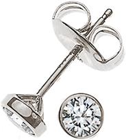 Natsumi Schmuck Ohrstecker Diamant Weissgold 18K/750 0.10 ct H si (750/18 K Weissgold)