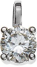 Natsumi Schmuck Anhänger Diamant Weissgold 18K/750 0.20 ct H si (750/18 K Weissgold)