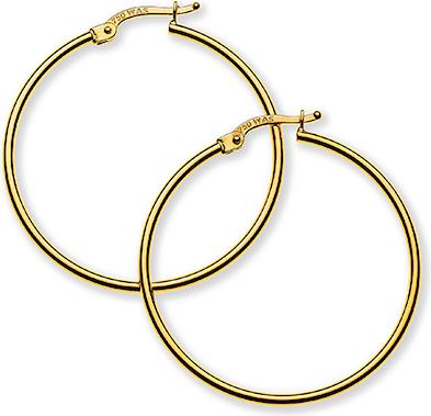 Image du produit Natsumi Schmuck Créoles en or jaune 18K/750 Ø 33mm Rondes (750/18 K Or jaune)