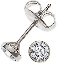 Natsumi Schmuck Ohrstecker Diamant Weissgold 18K/750 0.20 ct H si (750/18 K Weissgold)