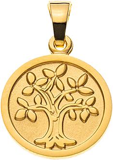 Natsumi Schmuck Anhänger Lebensbaum rund Gelbgold 18K/750 (750/18 K Gelbgold)